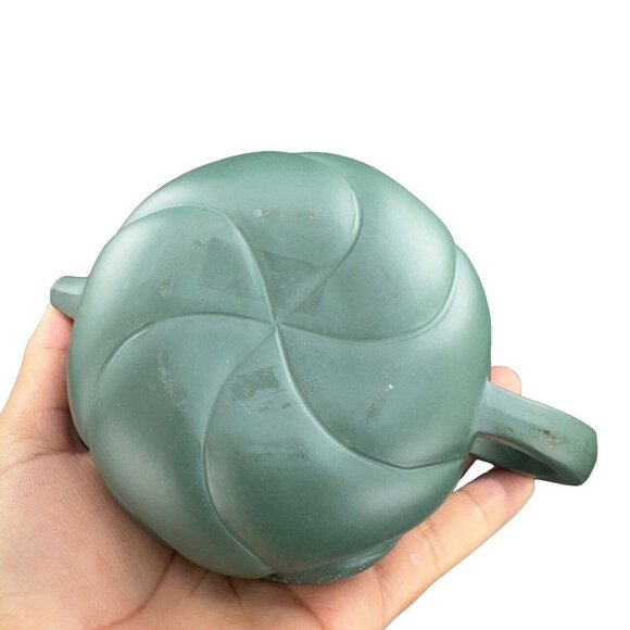 Chinese Yixing Zisha Green Clay Teapot Marked Pottery Dragon Serpent Tongue Out - Picture 8 of 16